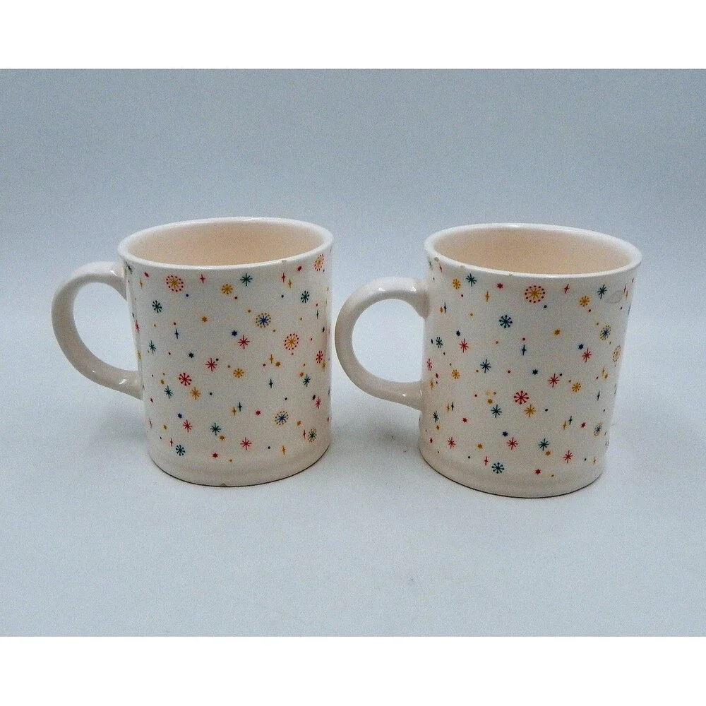 SUR LA TABLE Nutcracker Snowflake Coffee Mug Christmas Hot Chocolate 17.8 oz S/2